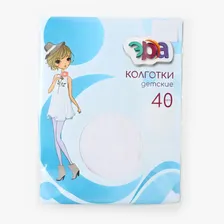 Колготки детские ЭРА 40 den "Горох" цвет белый, 10-12 лет