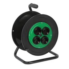 Катушка пластиковая RP-4e 4 розетки с заземлением ЭРА