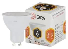 GU10 6W 2700К Светодиодная лампа Эра